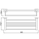 Ottimo Chrome Towel Rack 600mm